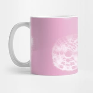 Polka shibori white dots over pink Mug